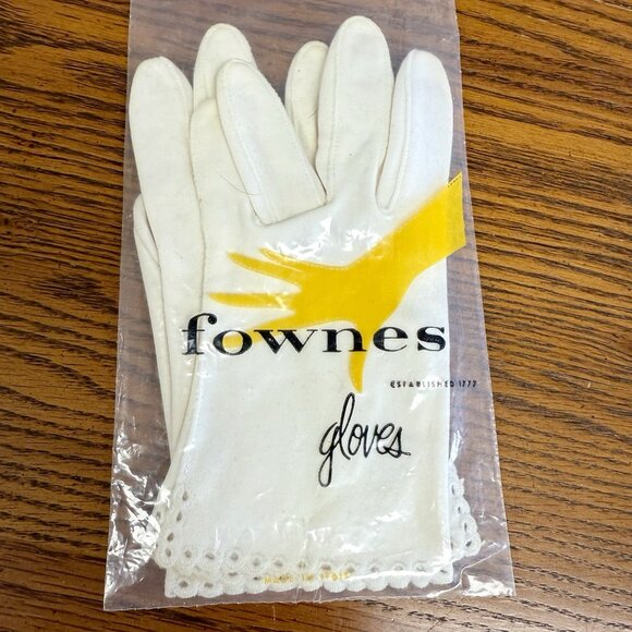 Vtg Miss Aris And Fownes Leather Gloves 1960’s Luxury SZ 6 1/2 Original Bag - Picture 2 of 12